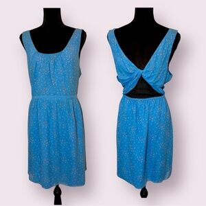 Madewell Rosie Silk Floral Twist Back Midi Dress Size 12